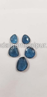 London Blue Topaz Rose Cut Slices